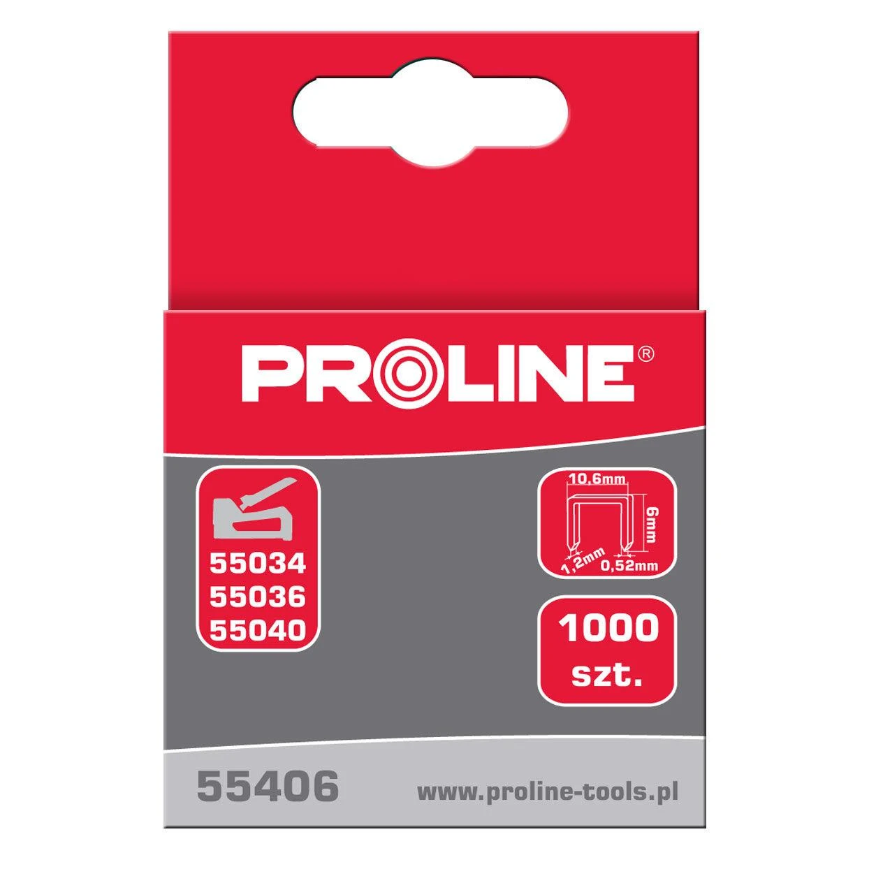 Zszywki Sąsagos g/11 tipo, 10 mm, 10,6 * 1,2 mm, 1000 vnt., prolinas