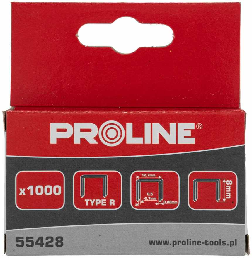 Zszywki Sąsagos r/50 tipo, 8 mm, 12,7 * 0,7 mm, 1000 vnt., prolinas