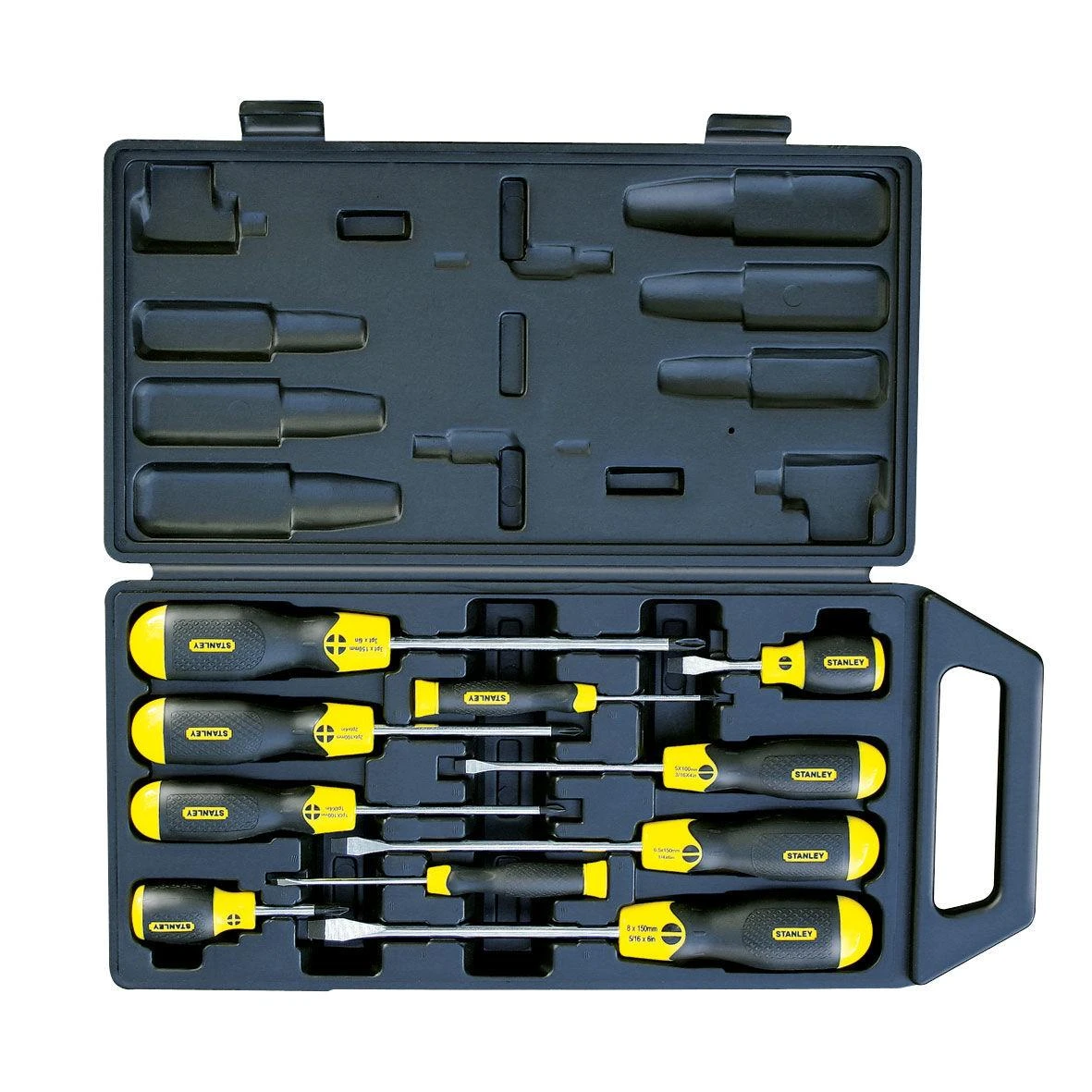 STANLEY SUKTUČIŲ RINKINYS 10 vnt. CUSHION GRIP PŁ + PH