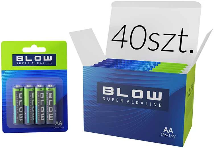 82-654# Bateria blow super alkaline aa lr6 blister 40szt