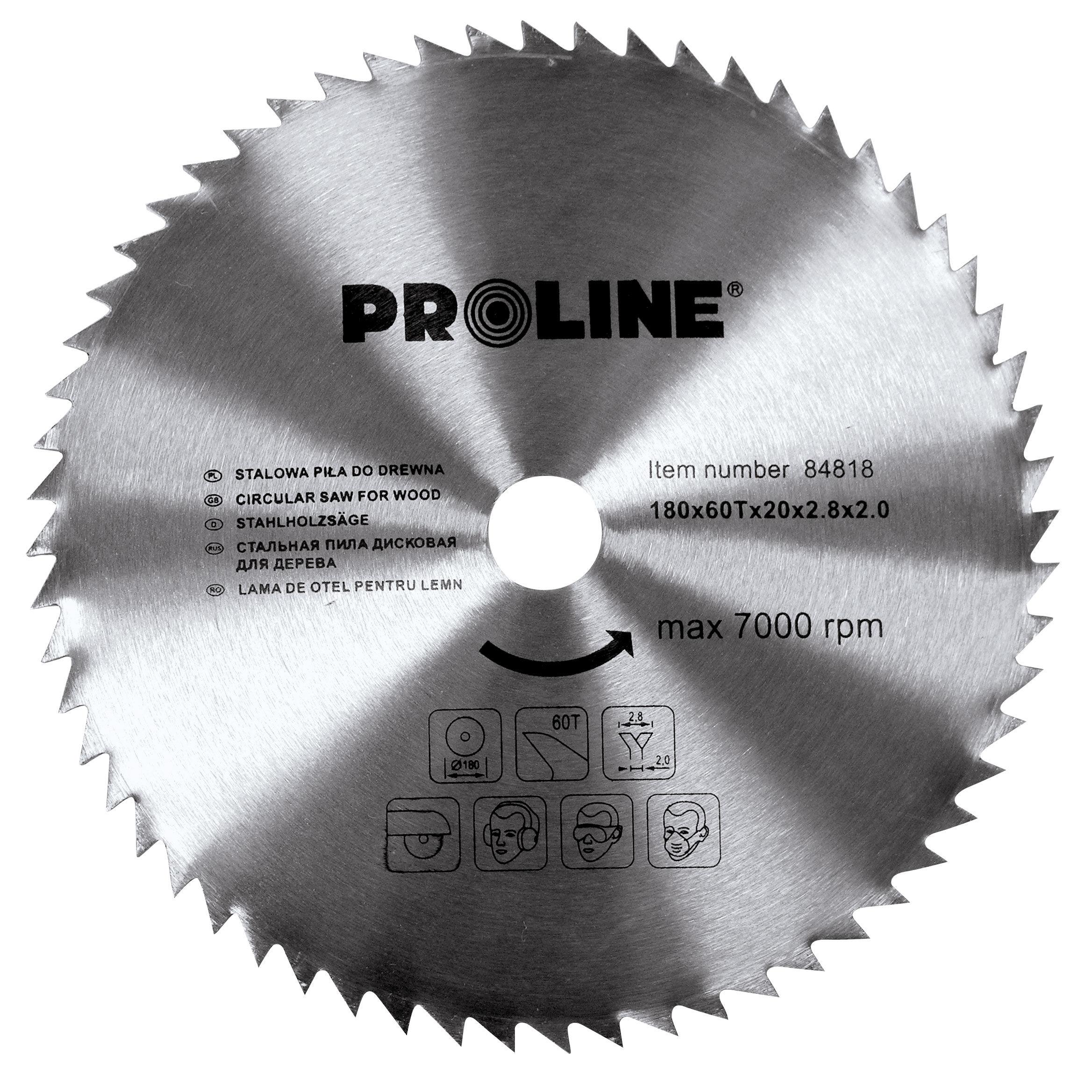 Piła Diskinis pjūklas medienai be kietmetalio 180*60t*20/16mm proline