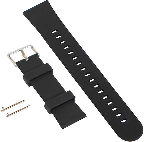 Išmanusis laikrodis Dirželis laikrodžiui Samartwatch BLOW X18 X19 X21 – juodas silikoninis