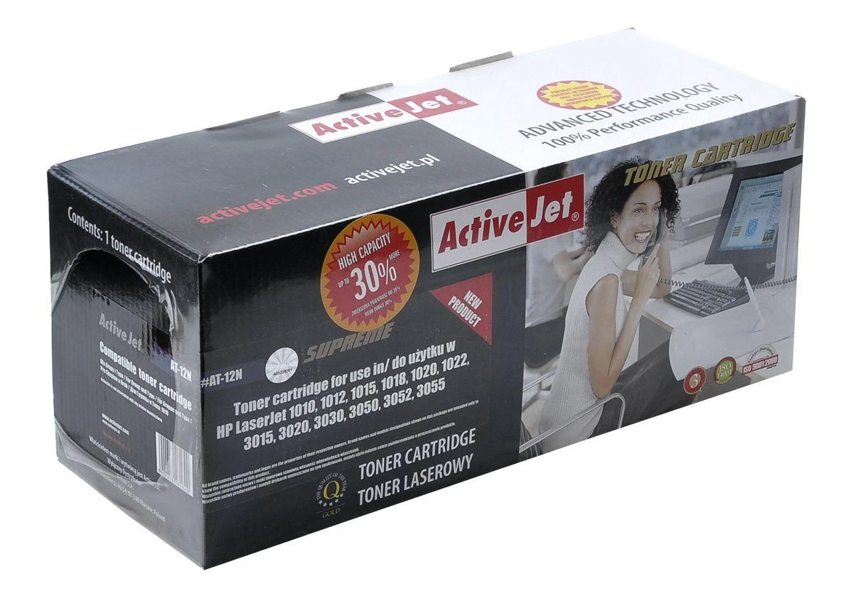 Tonerio Kasetė - Activejet ATH-12N Juoda 2300 Puslapių