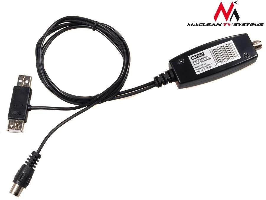 MACLEAN MCTV-697 Maclean MCTV-697 adapteris USB maitinimo šaltinis prie DVB-T antenos