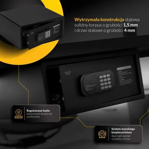 Adler AD 1045 Seifas su elektroniniu kodu ir spyna