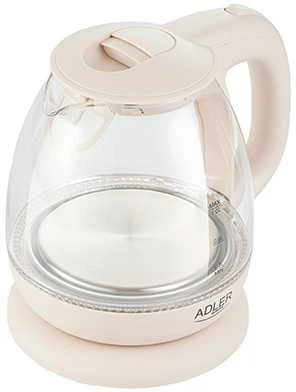 Adler AD 1283 kremas Stiklinis virdulys 1,0l