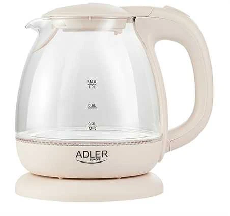 Adler AD 1283 kremas Stiklinis virdulys 1,0l