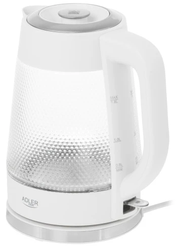 Adler AD 1306 Elektrinis virdulys stiklinis | talpa 1,8 l | pašvietimas led