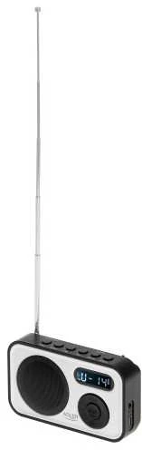 Adler | PLL AM/FM Digital Radio | AD 1906 | Alarm function | Baltas/Juodas