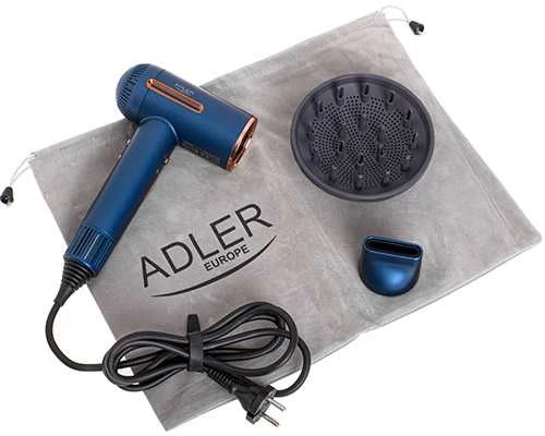 Adler Plaukų džiovintuvas | AD 2271 SUPERSPEED | 1500 W | Number of temperature settings 6 | Ionic function | Diffuser nozzle | Mėlyna