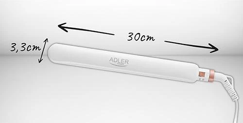 Adler | Plaukų tiesinimo žnyplės | AD 2317 | Ceramic heating system | Temperature (max) 200 °C | 35 W | Baltas