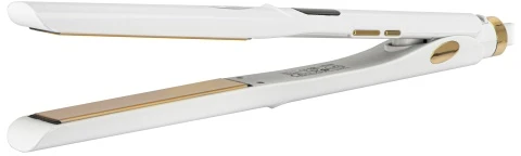 Adler AD 2330 baltas Plaukų tiesinimo žnyplės keramikinė, 5 temperatur 150?230°c, ruchome płytki 25 x 110 mm, wyświetlacz led,