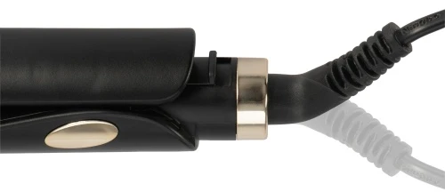 Adler AD 2330 juodos plaukų tiesinimo žnyplės, keramikinės, 5 temperatūros 150–230 °C, judančios plokštelės 25 x 110 mm, LED ekranas, automatinis išsijungimas, sukamas laidas