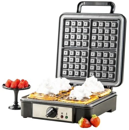 Adler | Vaflinė | AD 3049 | 1200 W | Number of pastry 4 | Belgium | Juodas