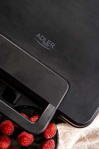 Adler | Vaflinė | AD 3049 | 1200 W | Number of pastry 4 | Belgium | Juodas