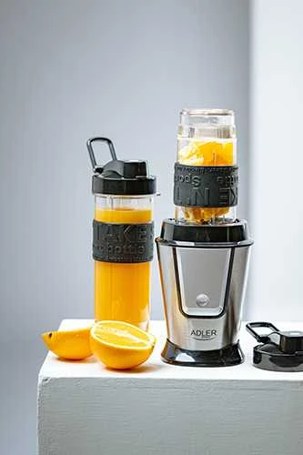 Adler | Maišytuvas | AD 4081 | Tabletop | 800 W | Jar material BPA Free Plastic | Jar capacity 0.4 + 0.57 L | Ice crushing | Juodas/Nerūdijantis plienas