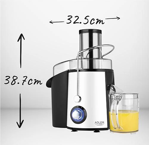 Sulčiaspaudė Adler | Juicer | AD 4128 | Type Juicer maker | Matt Juodas/Baltas | 1000 W | Greičių skaičius 2
