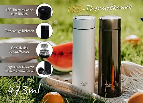 Termosas Adler AD 4506, 473 ml, Juodas