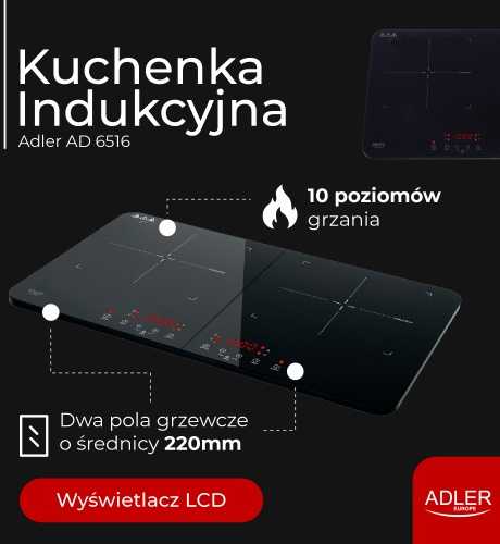 Indukcinė kaitlentė 2d. ADLER AD-6516