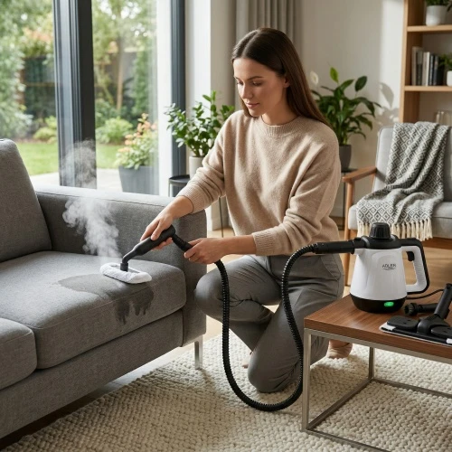 Adler | Garų valytuvas | AD 7038 | Galia 1200 W | Garų slėgis 3,5 baro | Vanduo bako talpa 0,45 L | Baltas/Juodas