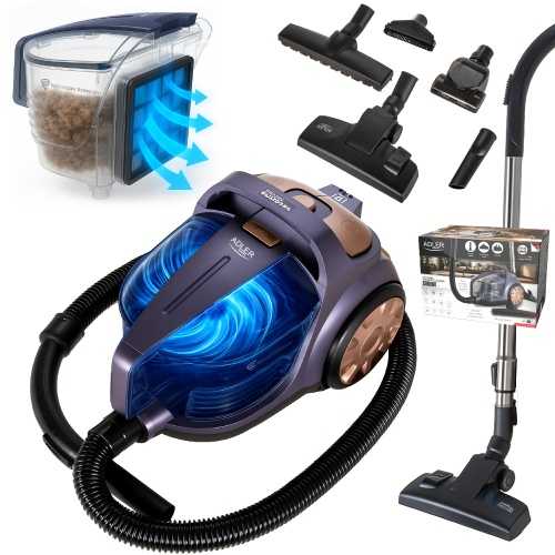 Dulkių siurblys Adler Cyclone Vacuum Cleaner | AD 7076 | Bagless | Power 3000 W | Dust capacity 3.5 L | Violet