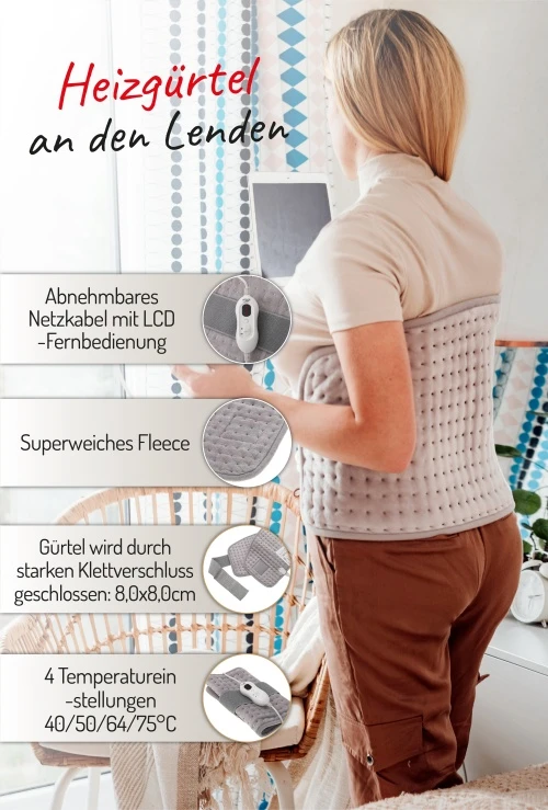 Adler | Šildymo diržas ant juosmens | AD 7437 | Šildymo lygių skaičius 4 | Asmenų skaičius 1 | Nuotolinio valdymo pultas | 100 W | Šviesus Pilkas