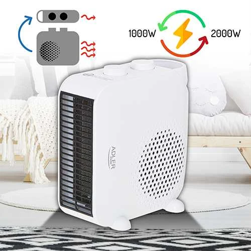 Oro šildytuvas Adler Heater AD 7725w, Baltos spalvos