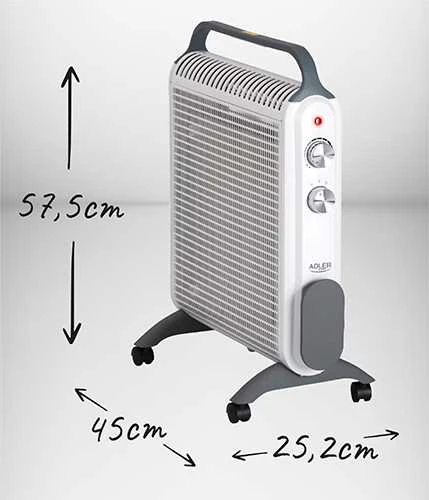 Adler AD 7750 | Konvektorius šildytuvas | 2000 W | Galios lygių skaičius 2 | Baltas | IP24