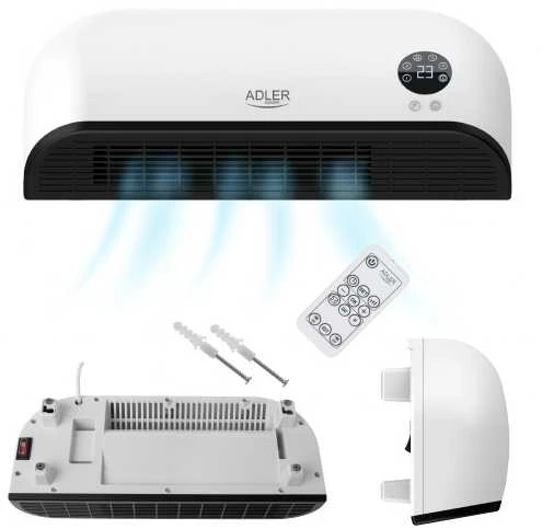 Adler LED oro užuolaidų šildytuvas | AD 7751 | Oro uždanga | 2000 W | Baltas