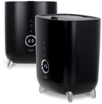 Adler | AD 7972 | Drėkintuvas | 23 W | Vanduo bako talpa 4 L | Tinka kambariams iki 35 m² | Ultragarsinis | Drėkinimo pajėgumas 150-300 ml/val | Juodas