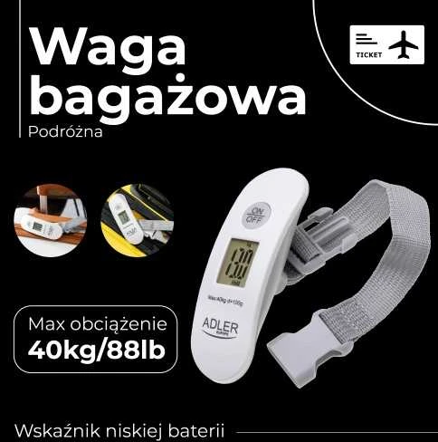 Virtuvinės svarstyklės Elektron.bagažo svarstyklės ADLER AD-8189