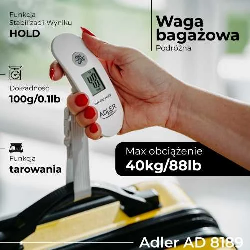 Virtuvinės svarstyklės Elektron.bagažo svarstyklės ADLER AD-8189