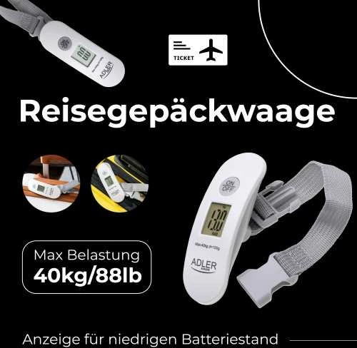 Virtuvinės svarstyklės Elektron.bagažo svarstyklės ADLER AD-8189