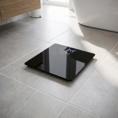 Svarstyklės Bathroom scale ADLER AD 8194b rechargeable USB-C Juodas