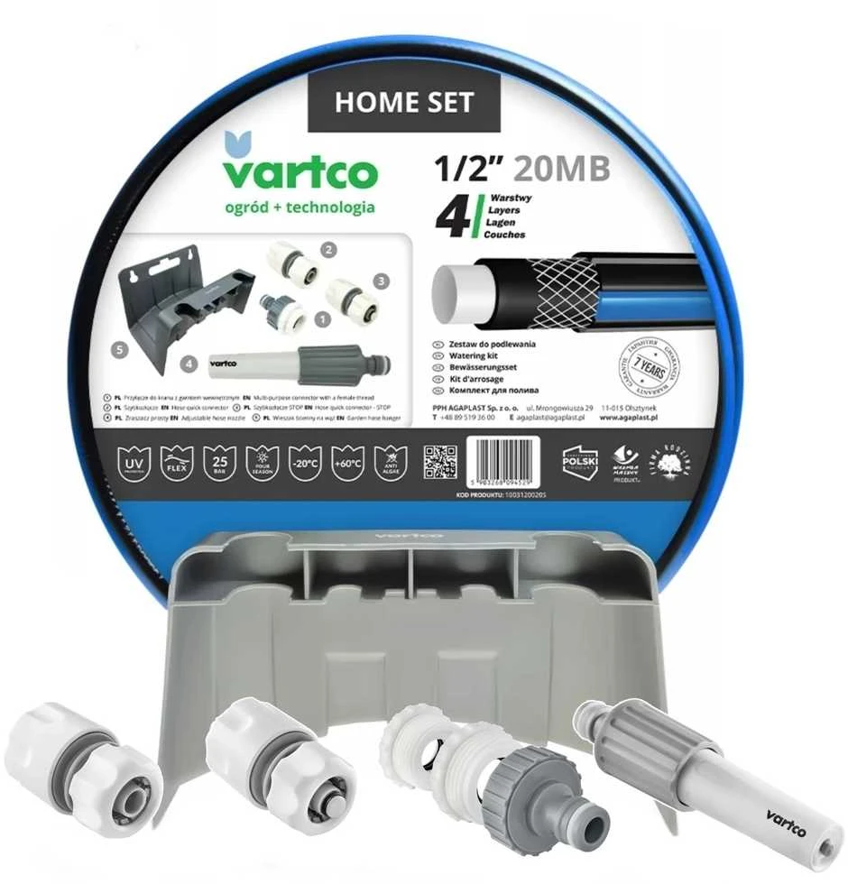 Wąż Žarna „Vartco Home“ sodo žarna 1/2 colio, 20 m, jungčių rinkinys