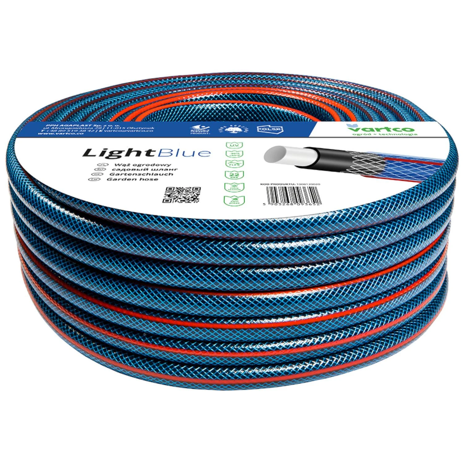Laistymo žarna Vartco Light Mėlyna; 3/4''; 20 m
