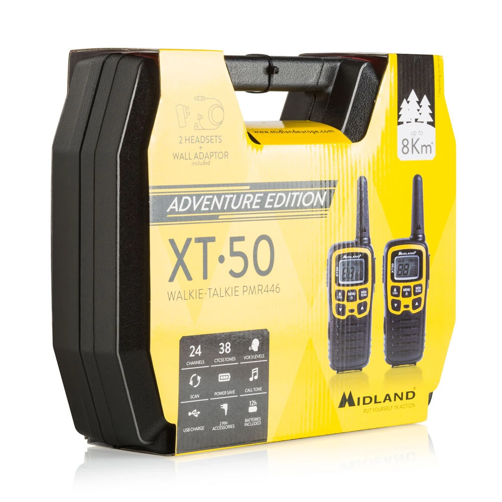 ALAN PMR MIDLAND XT50 rankinio radijo lagaminas
