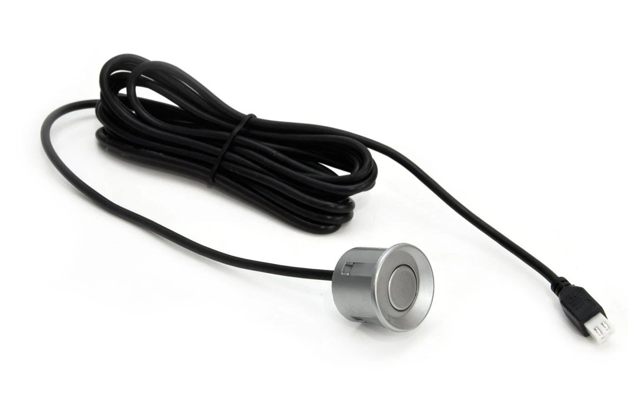 Parkavimo pagalbos sistema su garso signalu, 4 sidabro spalvos jutikliai 22 mm AMIO-01021