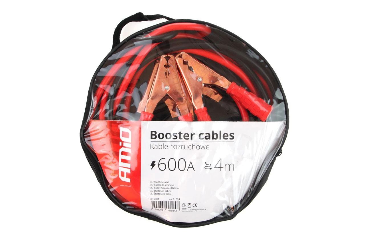 Amio Užvedimo laidai Booster 600A, 4 m