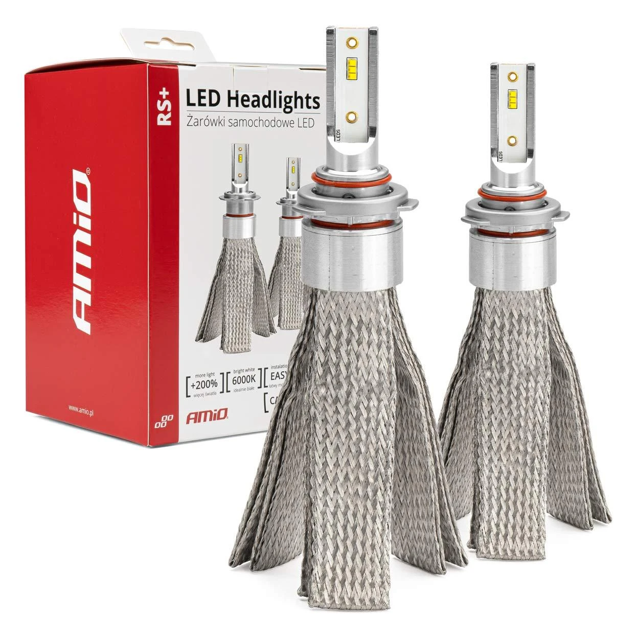 Amio RS+ LED lemputės su metaliniais aušintuvais