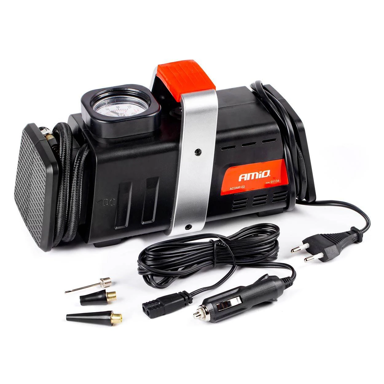kompresorius automobilinis pompka 12v 230v acomp-02 amio-01134