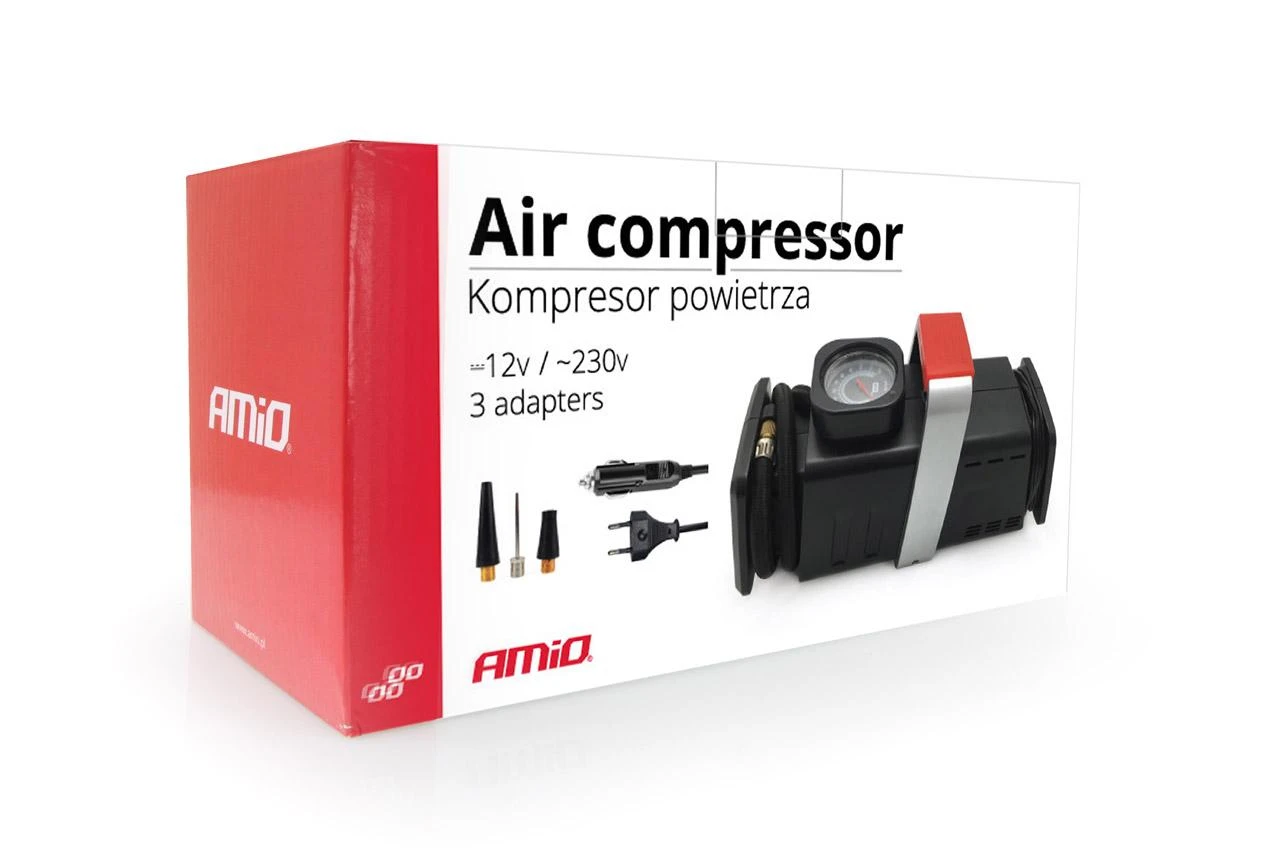 kompresorius automobilinis pompka 12v 230v acomp-02 amio-01134