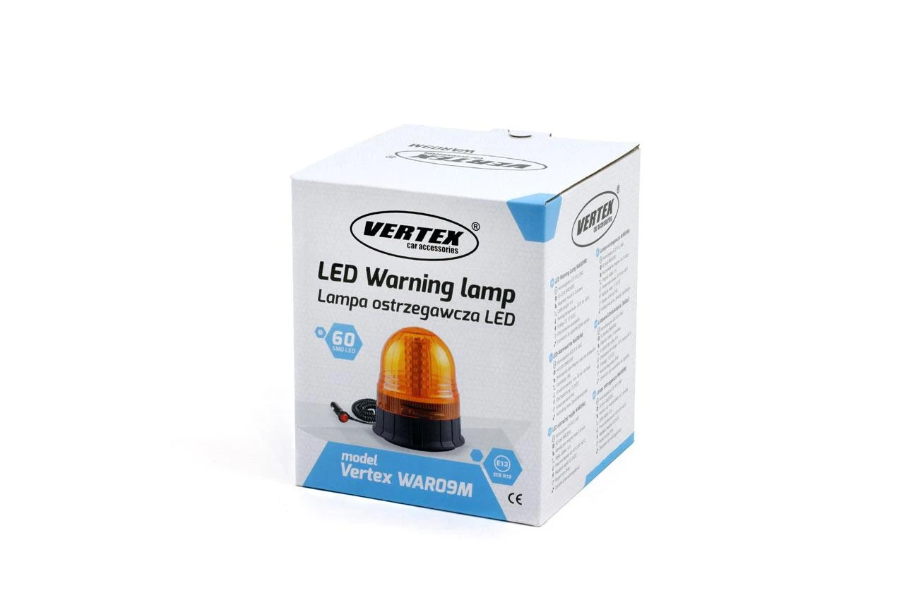 LED įspėjamoji lempa W09M MAG/3 BOLT, ECE R10 80LED 12/24V IP56 AMIO-01502