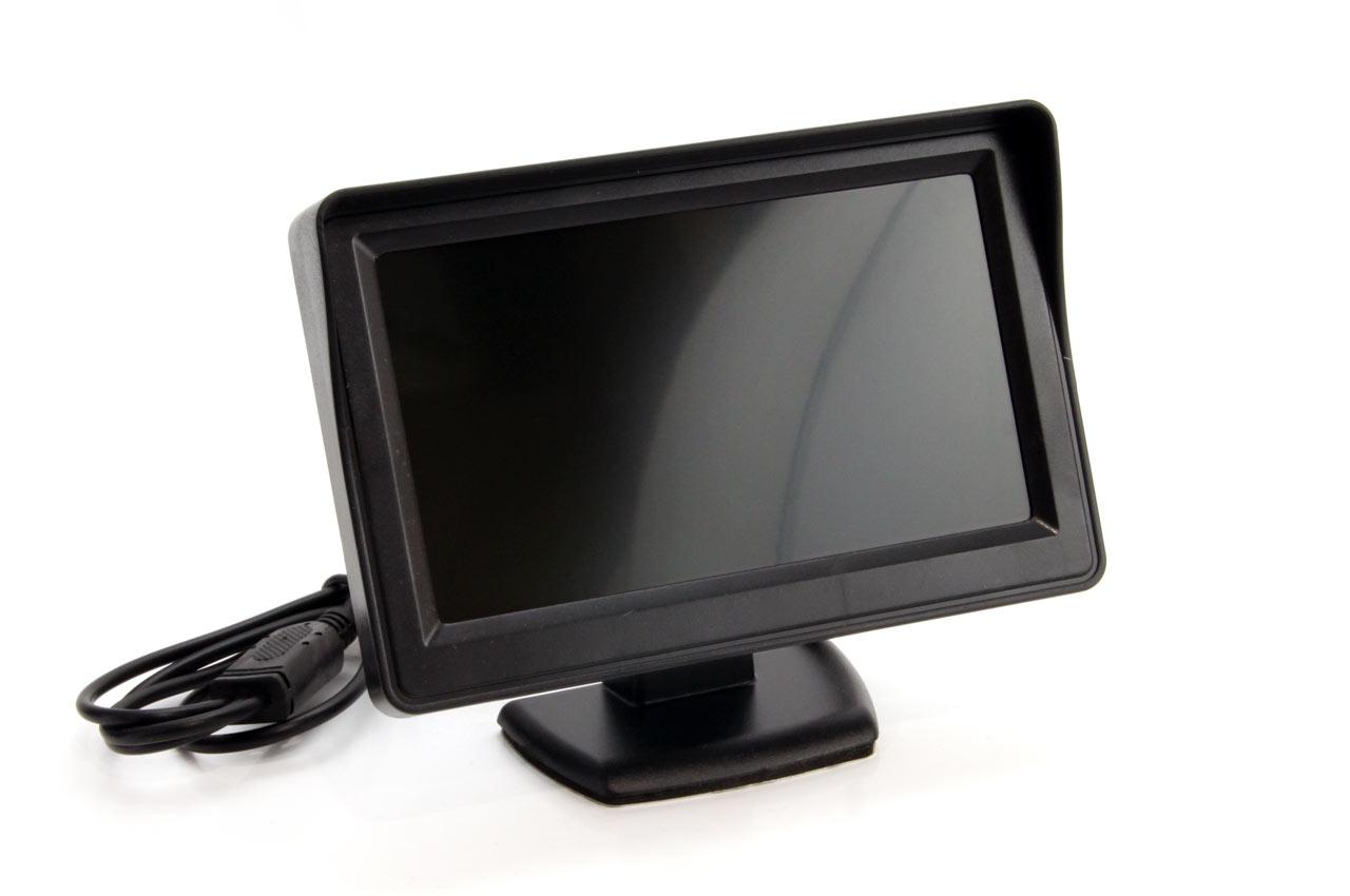 Amio Parkavimo jutiklių rinkinys TFT01 4,3" su HD 315 LED kamera, 4 juodi jutikliai 22 mm