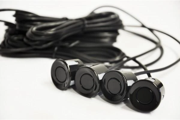 Parkavimo pagalbos sistema LED, 4 juodi jutikliai 22 mm AMIO-01565