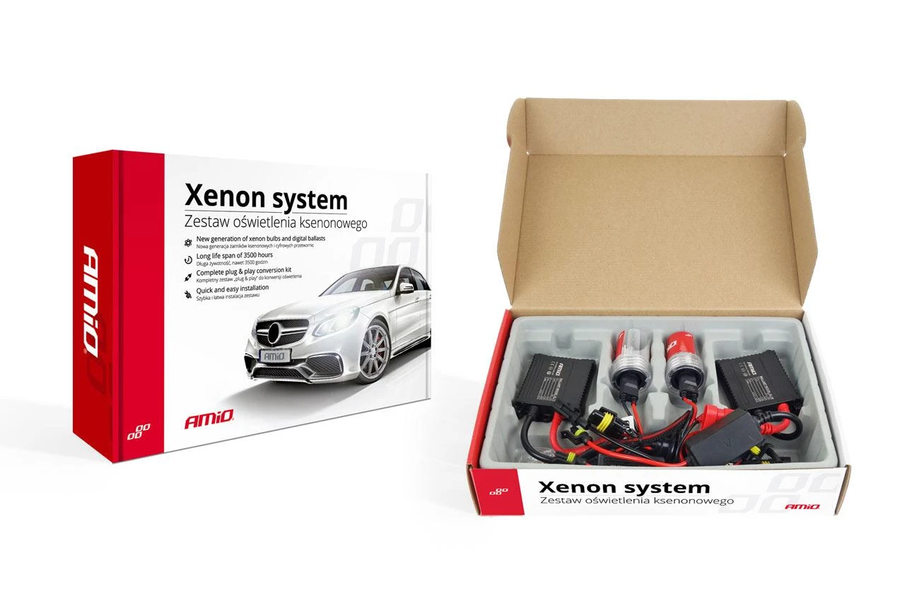 Xenon rinkinys slim H1 6000K, AMIO-01936