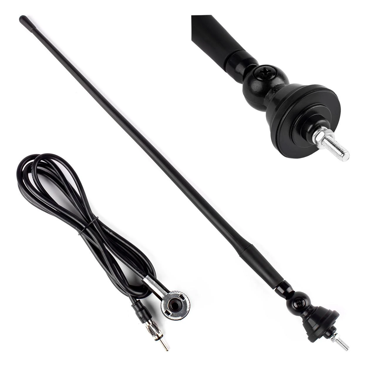 Amio Antena, lanksti, 34cm, kabelis 1,4m, M5mm