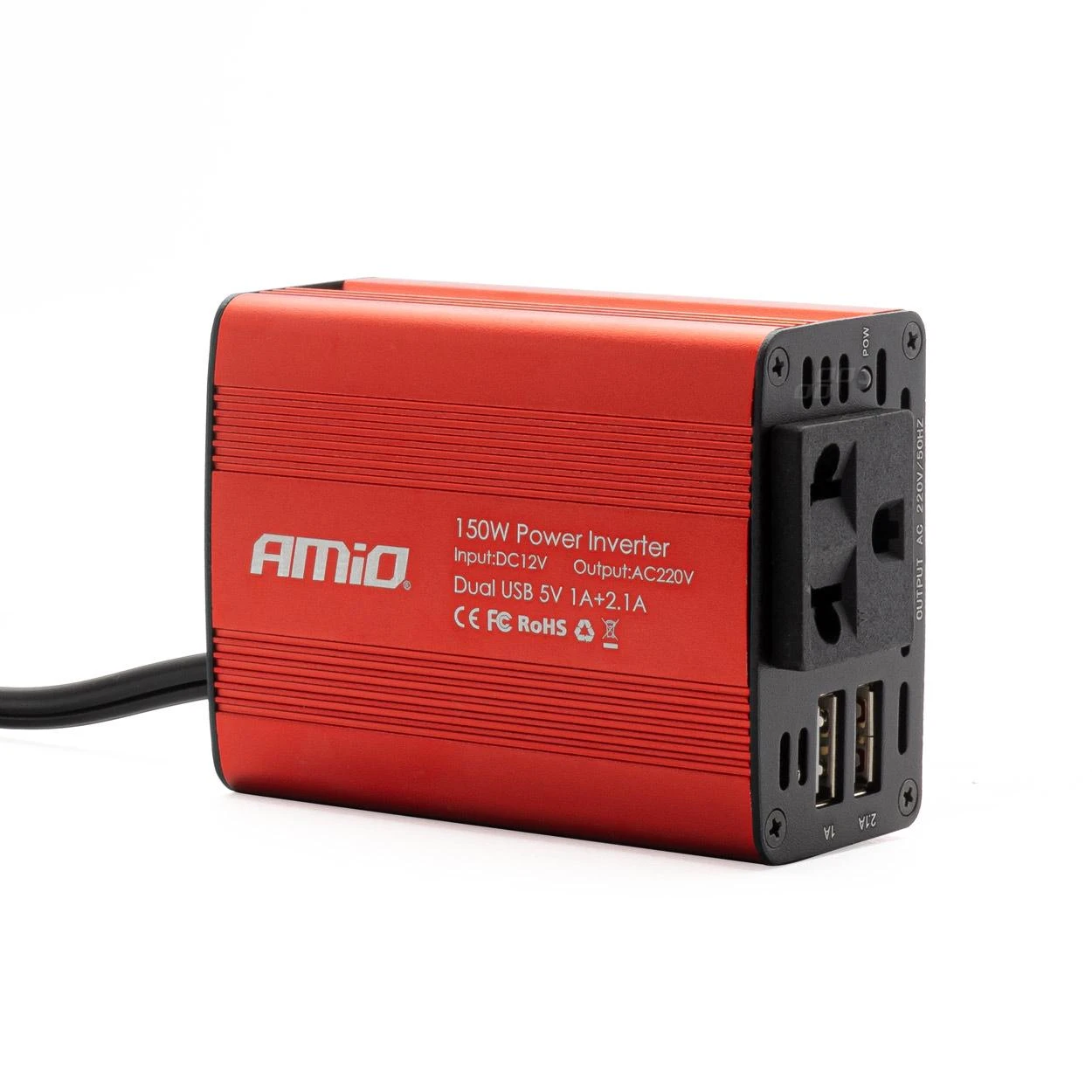 Amio 12V-230V inverteris su USB lizdais