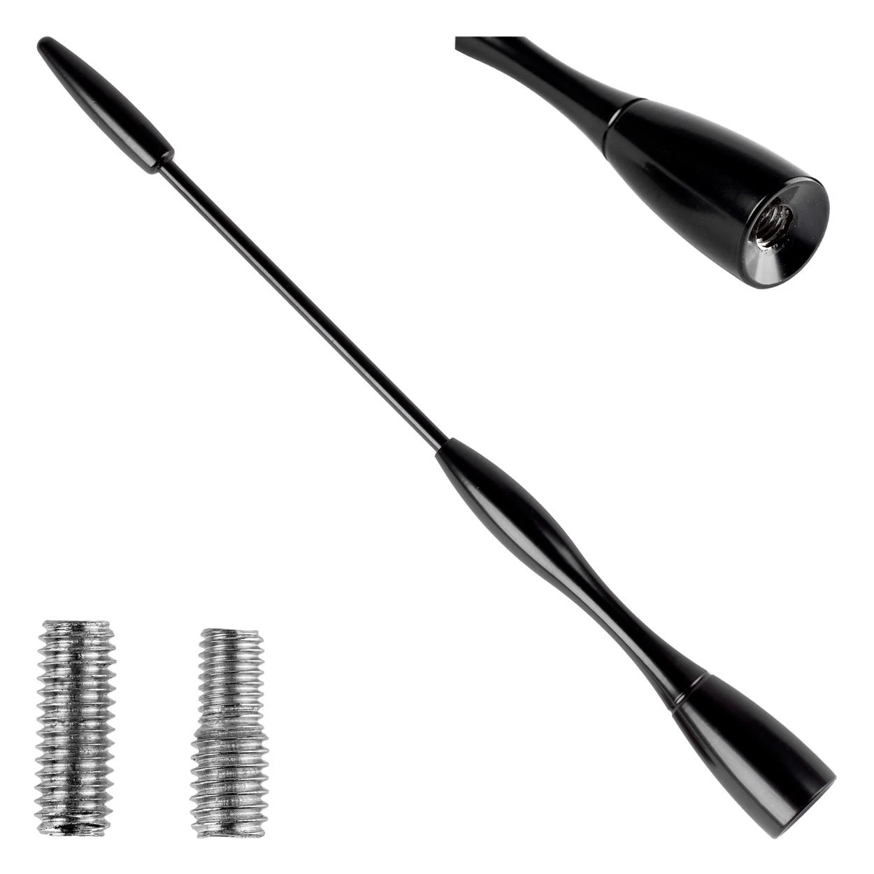 Automobilinė aliumininė antena, 16 cm, su 5/6 mm adapteriu, ANTM04 AMIO-01052