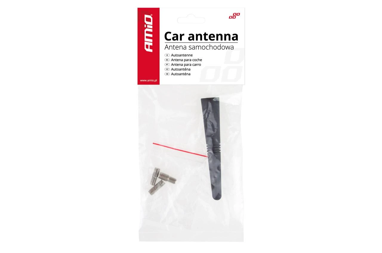 Automobilinė antena 9 cm su 3 adapteriais 5/6/7 mm ANTM09 AMIO-01509